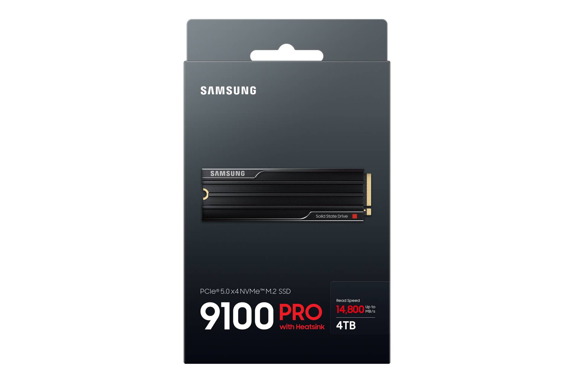 SSD M.2 2280 Samsung 9100 Pro 4TB c/ Heatsink TLC V-NAND NVMe PCIe