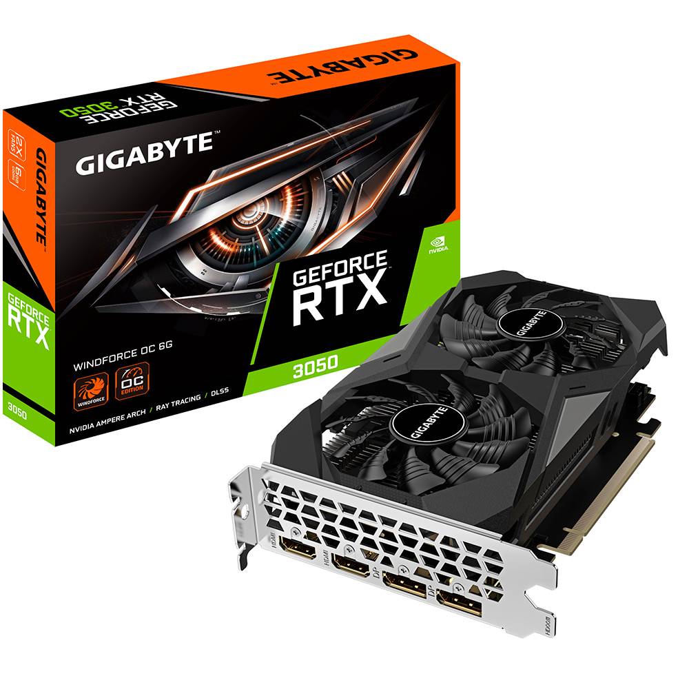 Placa Gráfica Gigabyte NVIDIA GeForce RTX 3050 Ampere Windforce OC 6GB GDDR6