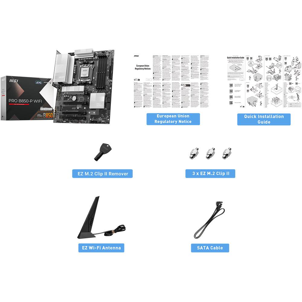 Motherboard ATX MSI Pro B850-P WiFi SktAM5 | PCDIGA