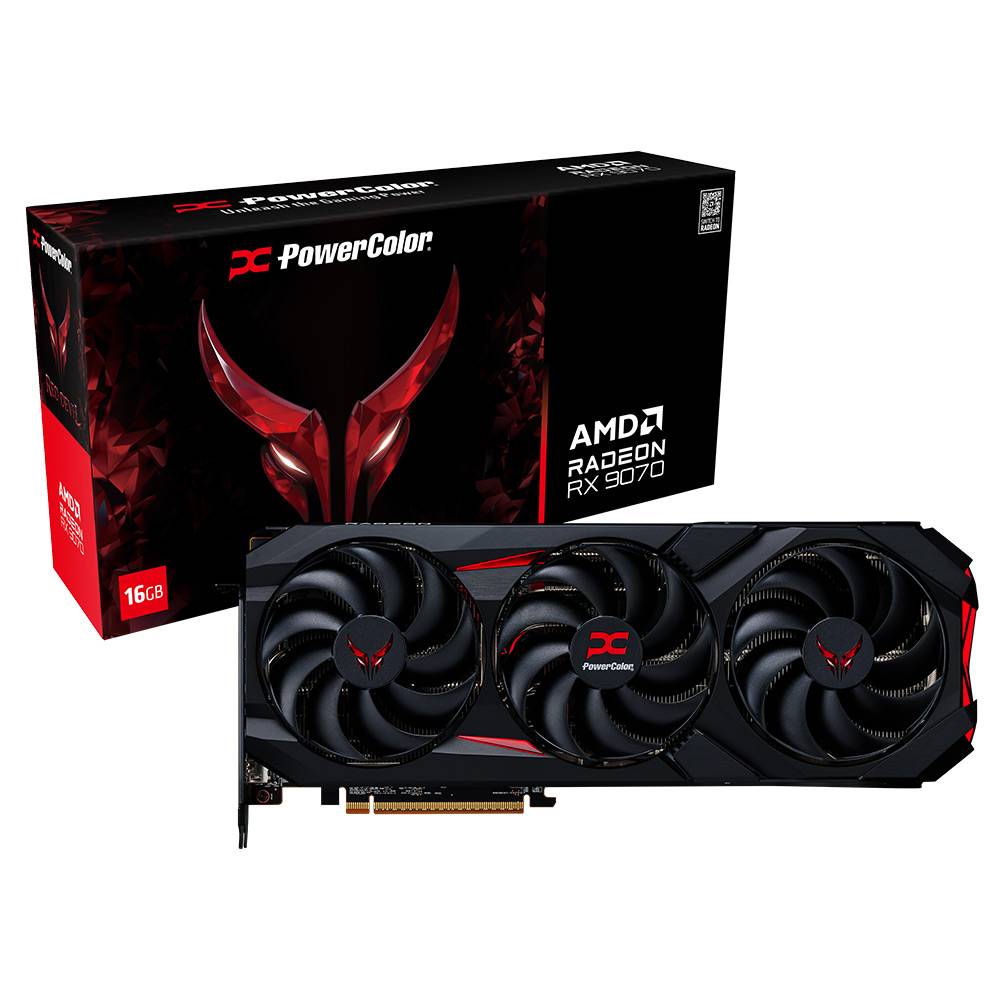 Placa Gráfica PowerColor AMD RX 9070 RDNA 4 Red Devil 16GB GDDR6