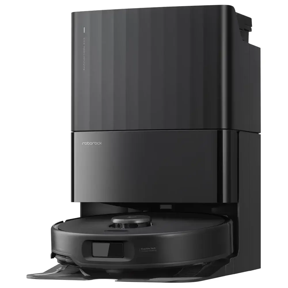 Aspirador Robô Roborock Qrevo Edge 5V1 18500Pa 5200mAh Preto + Estação de Esvaziamento