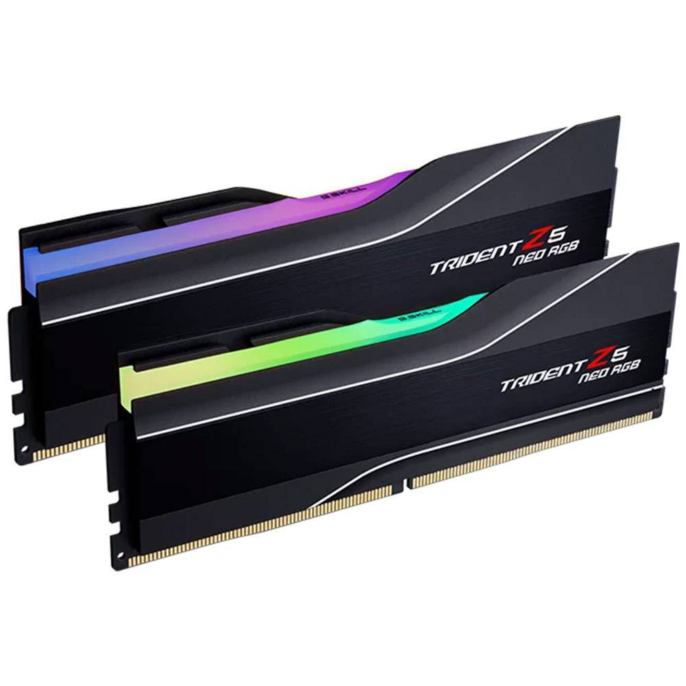 Memória RAM UDIMM G.SKILL Trident Z5 Neo RGB 64GB (2x32GB) DDR5-6000MHz (AMD Expo/Intel XMP) CL30 (30-36-36-96) 1.40V Preta
