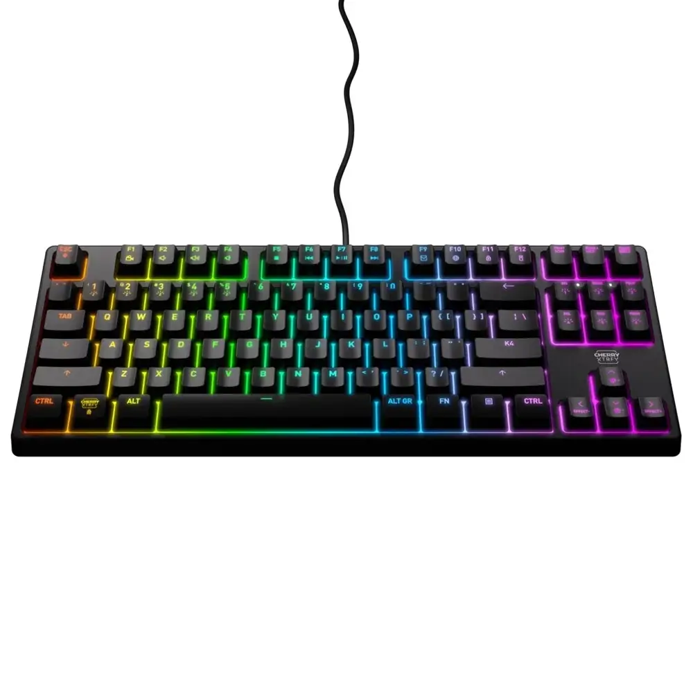Teclado Mecânico CHERRY XTRFY K4V2 RGB TKL Gaming Corded PT Preto
