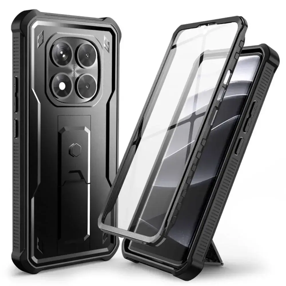 Hoesje Compatibel met Xiaomi Poco X7 / Redmi Note 14 Pro 5G Koord, Ring Standaard Sleutelkoord Telefoonhoesje Clear Transparant Siliconen Hoes, Grijs