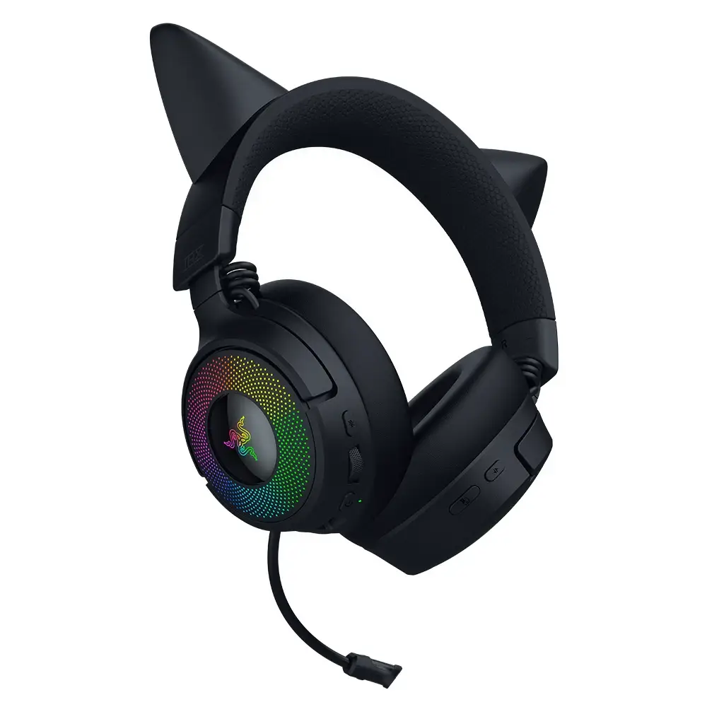 Headset Razer Kraken Kitty V3 Pro Wireless/Bluetooth Preto | PCDIGA