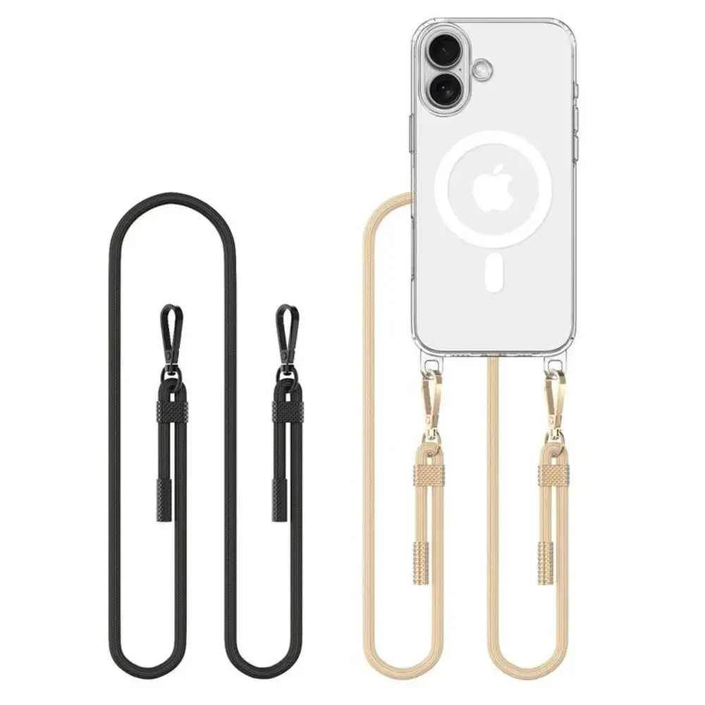 Capa Tech-Protect iPhone 16 FlexAir Chain MagSafe Transparent + 2 Acessórios