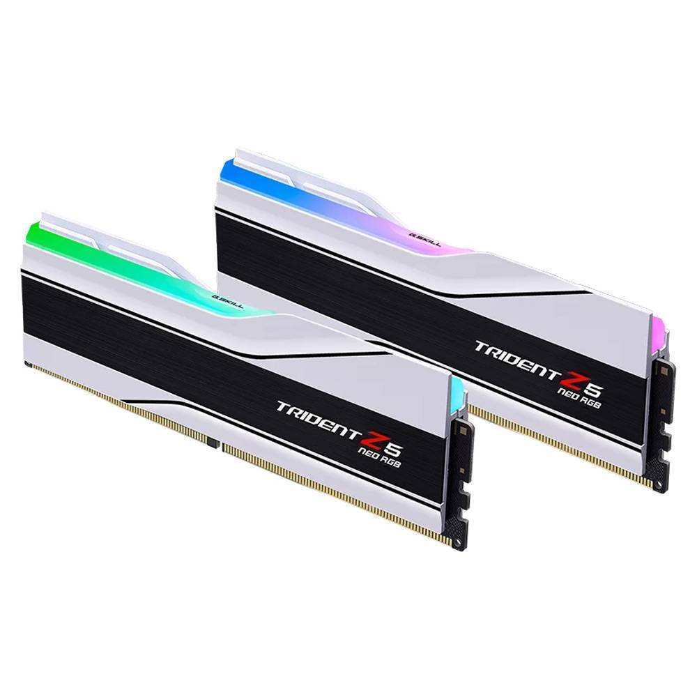 Memória RAM UDIMM G.SKILL Trident Z5 Neo RGB 64GB (2x32GB) DDR5-6000MHz (AMD Expo/Intel XMP) CL36 (36-36-36-96) 1.35V Branca