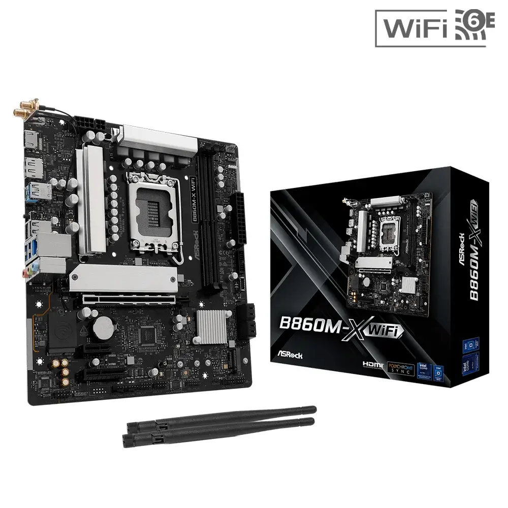 Motherboard Micro-ATX ASRock B860M-X WiFi Skt1851