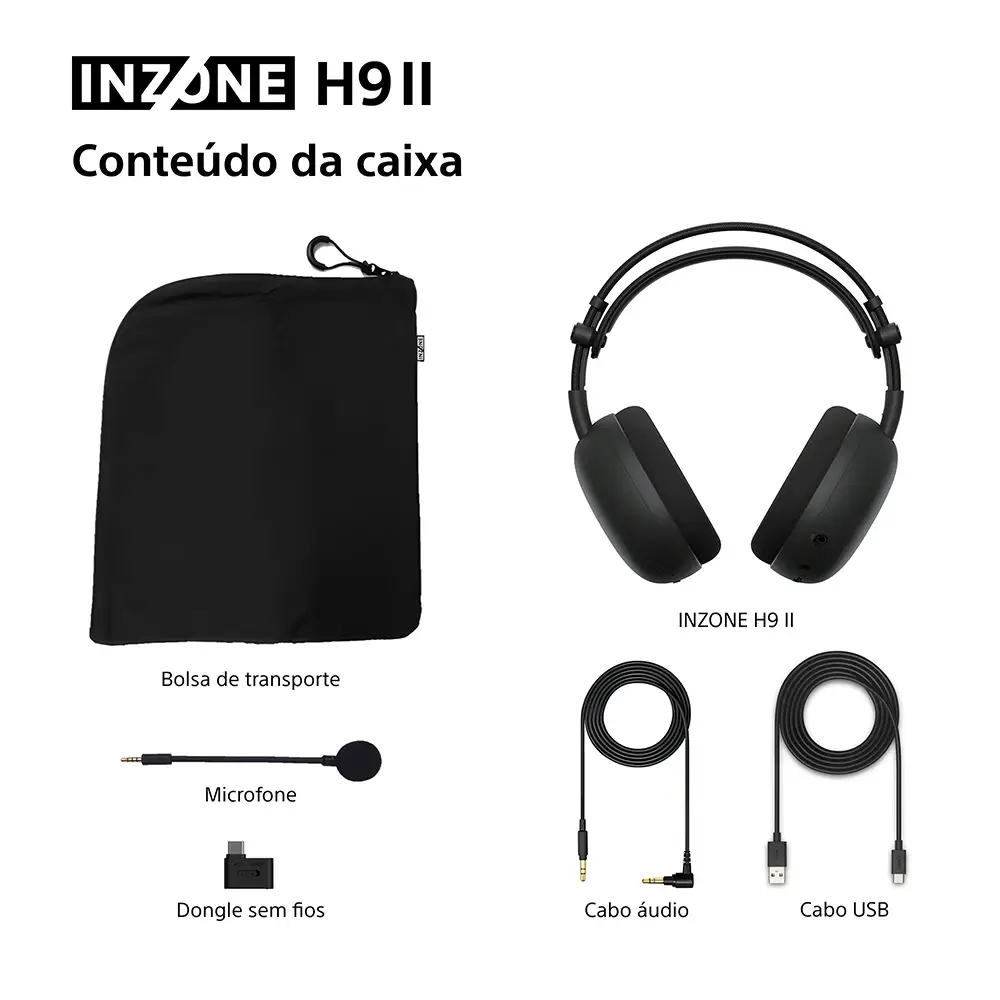Headset Sony INZONE H9 II WH-G910N Gaming Wireless/Bluetooth Preto