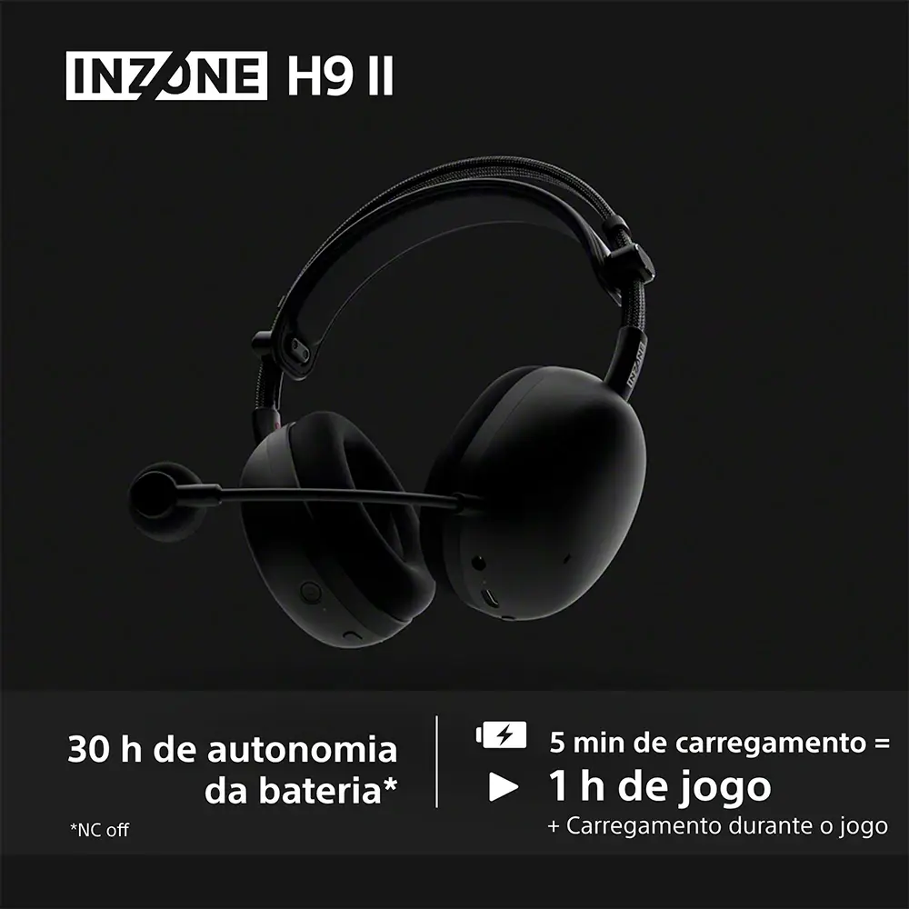 Headset Sony INZONE H9 II WH-G910N Gaming Wireless/Bluetooth Preto