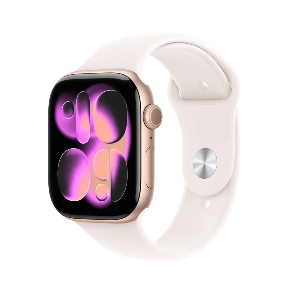 Apple Watch Series 11 GPS + Cellular 46mm Alumínio Rosa-dourado c/ Bracelete Desportiva Rosa Leve - S/M