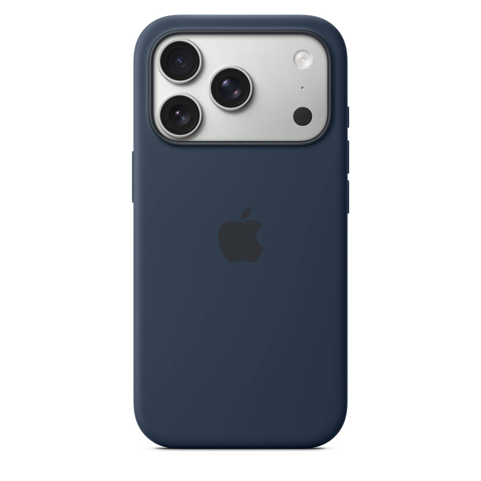 Capa em Silicone Apple com MagSafe para iPhone 17 Pro – Meia-noite