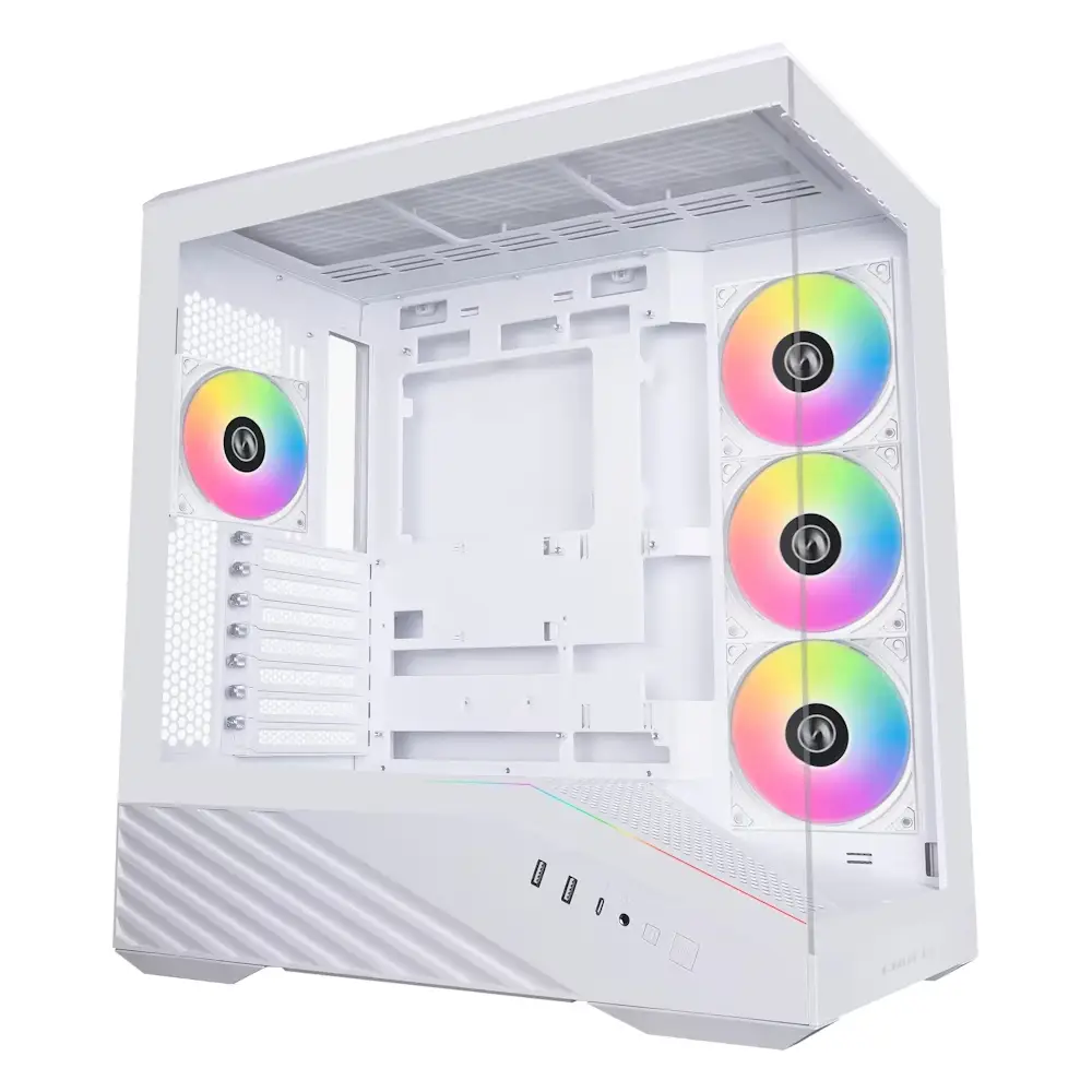 Caixa Extended-ATX Lian Li Vector V100 ARGB Tempered Glass Branca | PCDIGA