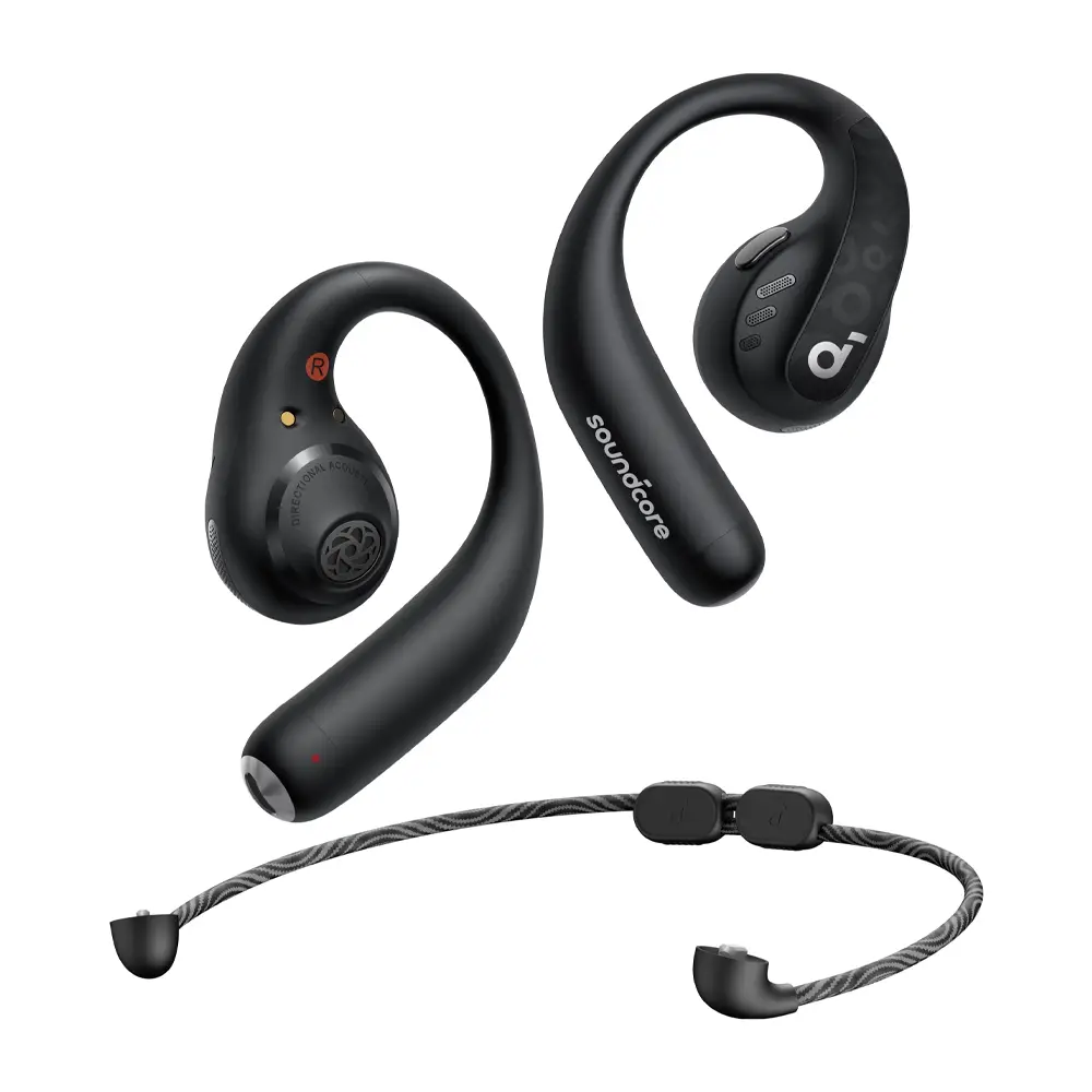 Earbuds Anker Soundcore AeroFit Pro Open-Ear True Wireless Pretos