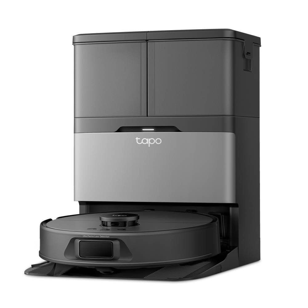 Aspirador Robô TP-Link Tapo RV50 Pro Omni 15000Pa 5200 mAh Preto + Doca Auto-Esvaziamento