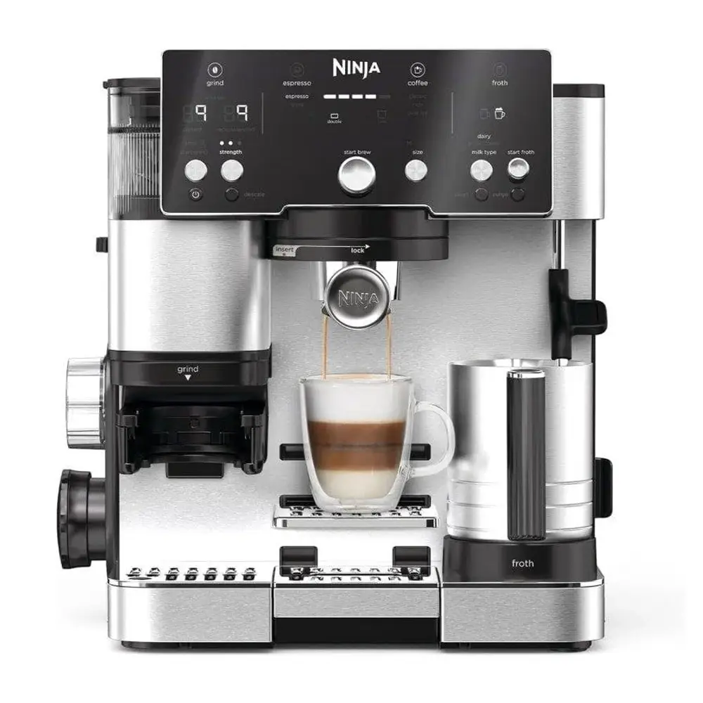 Máquina de Café Semi-automática Ninja Luxe Essential ES501EU 1650W 9 Bar Preta/Aço Inox