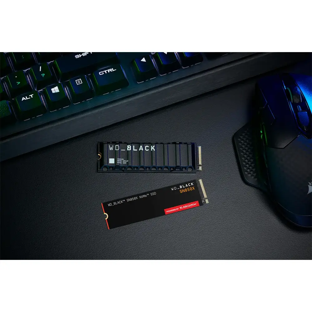 SSD M.2 2280 SANDISK WD Black SN850X 1TB c/ Heatsink TLC NAND NVMe