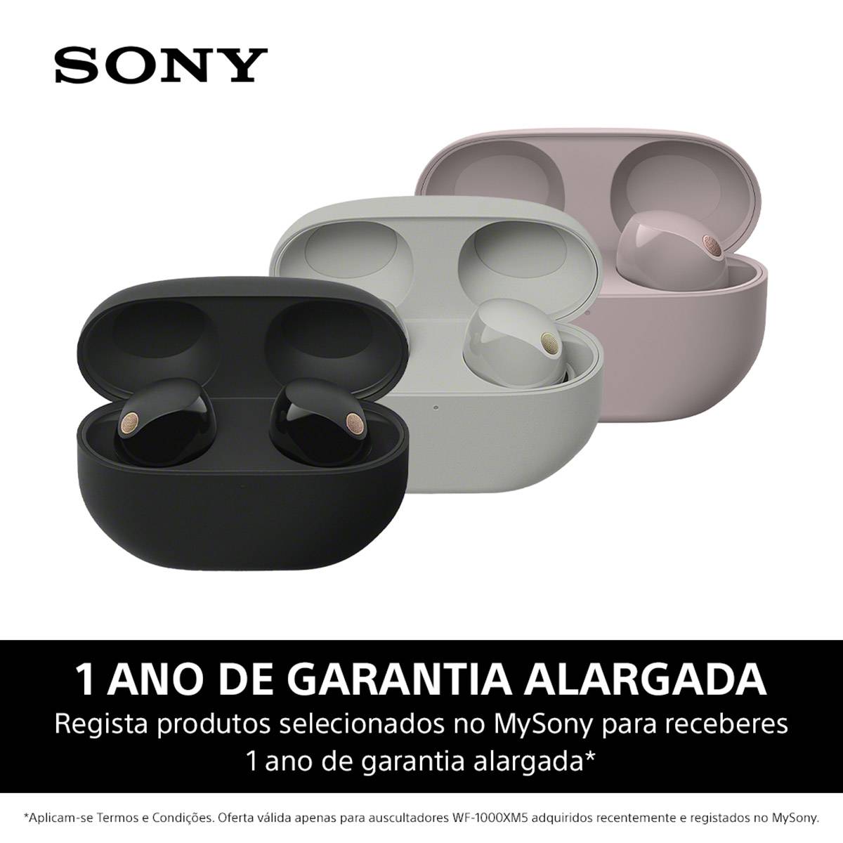 Auriculares Sony WF-1000XM5 True Wireless Pretos | PCDIGA