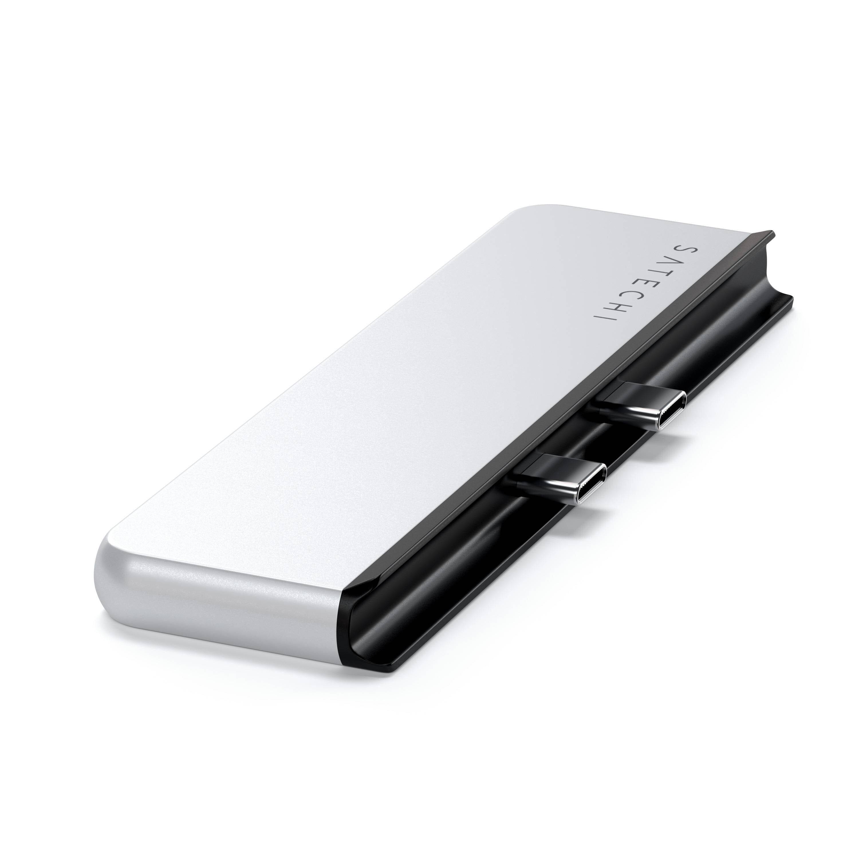 Adaptador USB-C Satechi Dual USB-C para Surface Pro 9 Silver