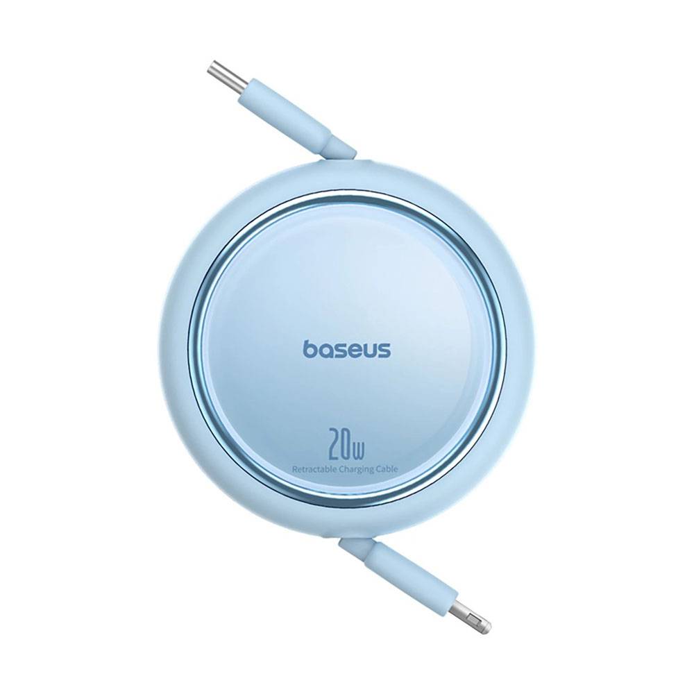 Cabo Baseus Free2Draw Retrátil USB-C p/ Lightning PD 20W 1m Azul
