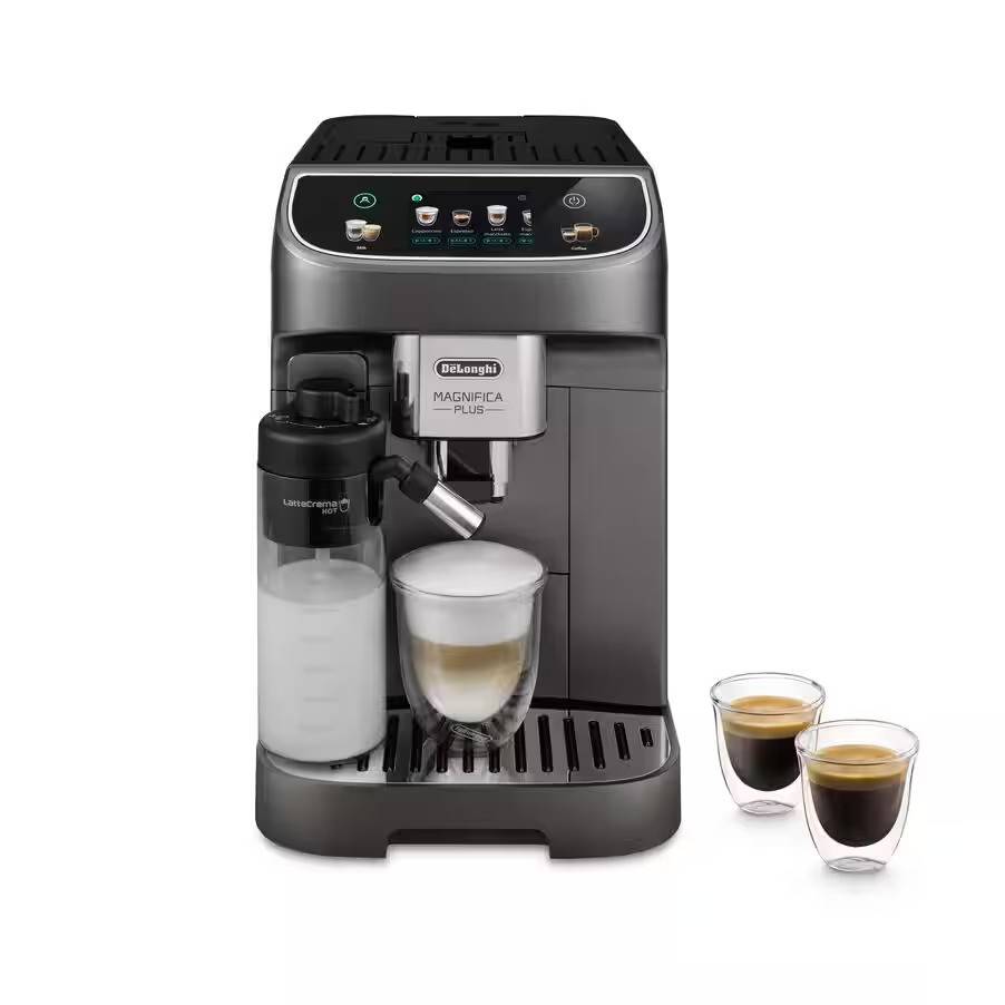 MáquinadeCaféAutomáticaDeLonghiMagnificaPlusECAM320.70.TB1450W15BarTitaniumBlack