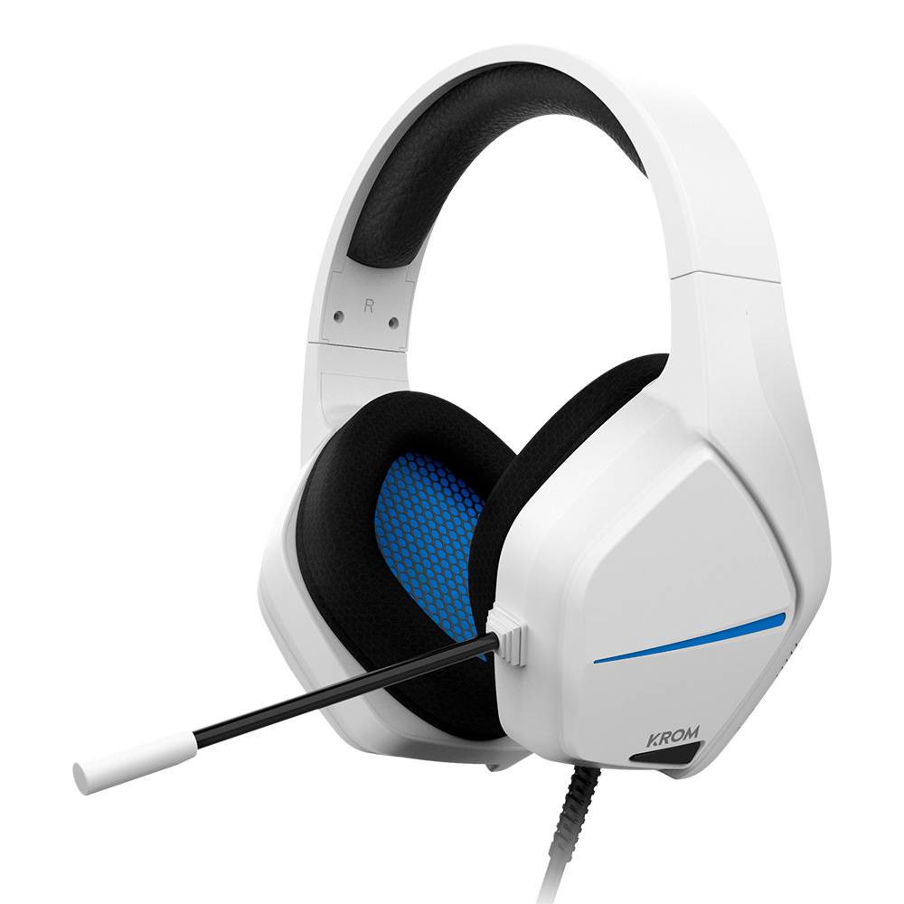 Headset Krom Kopa Move 2.0 Gaming PC/PS4/PS5/Switch Branco | PCDIGA