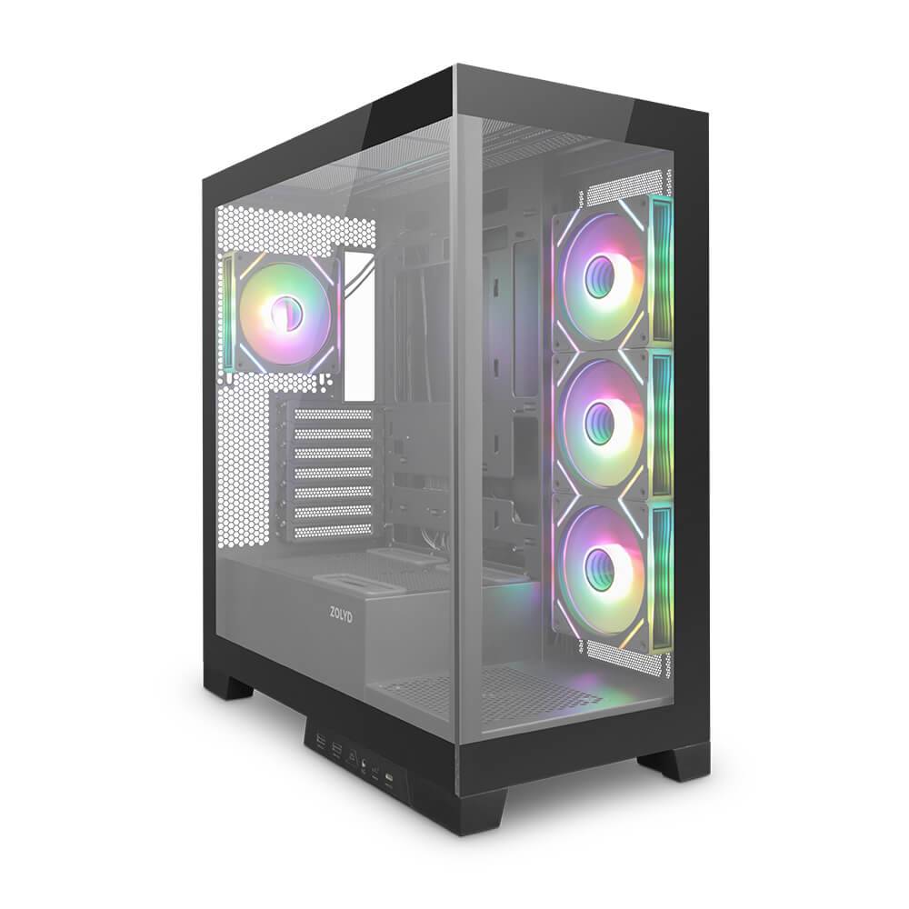 Caixa ATX Zolyd Vexora Tempered Glass ARGB Preta - Recondicionado | PCDIGA