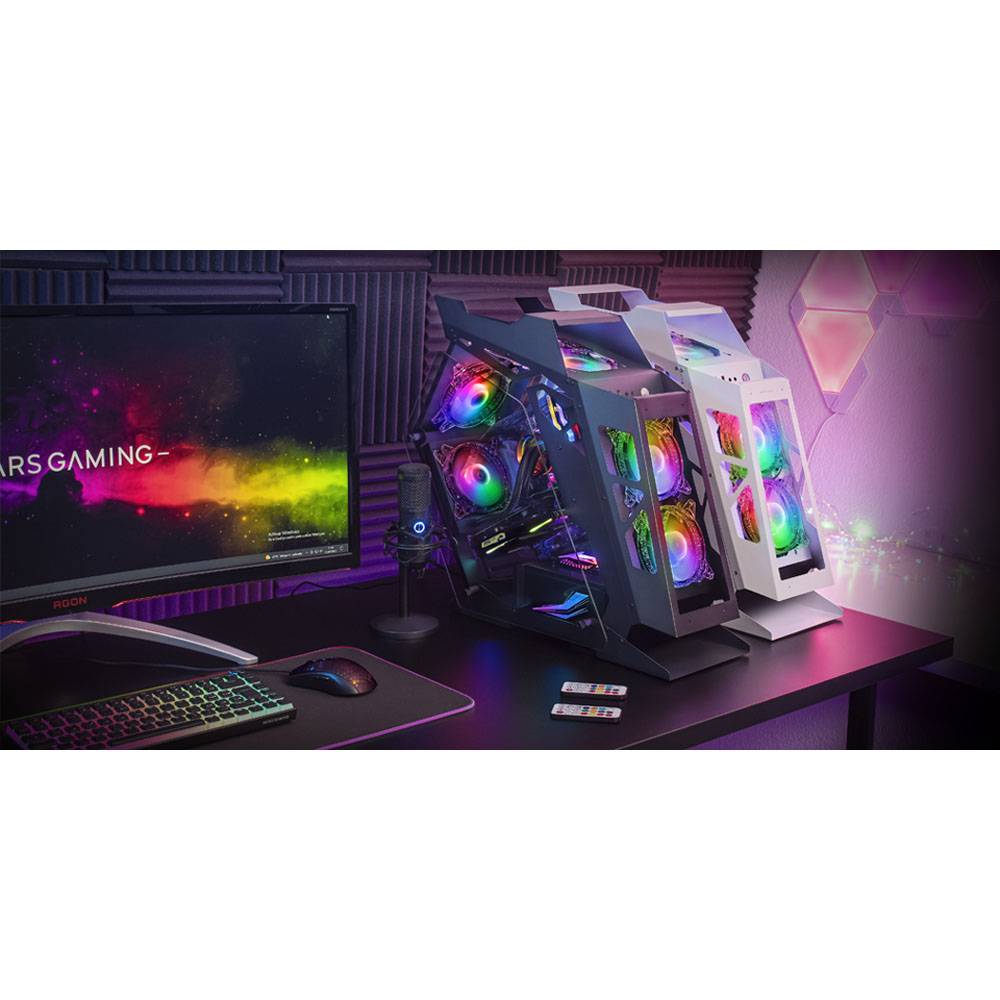 Caixa Micro-ATX Mars Gaming MC61 ARGB Premium Compact Tempered