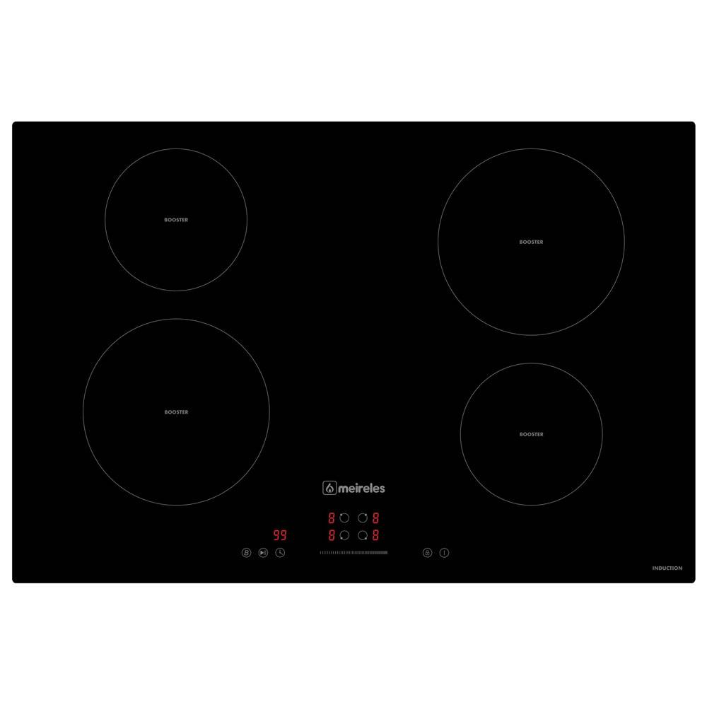 Placa de Cozinha Vitrocerâmica de Indução Meireles MI 1705 77cm 7200W 4 Zonas Preta