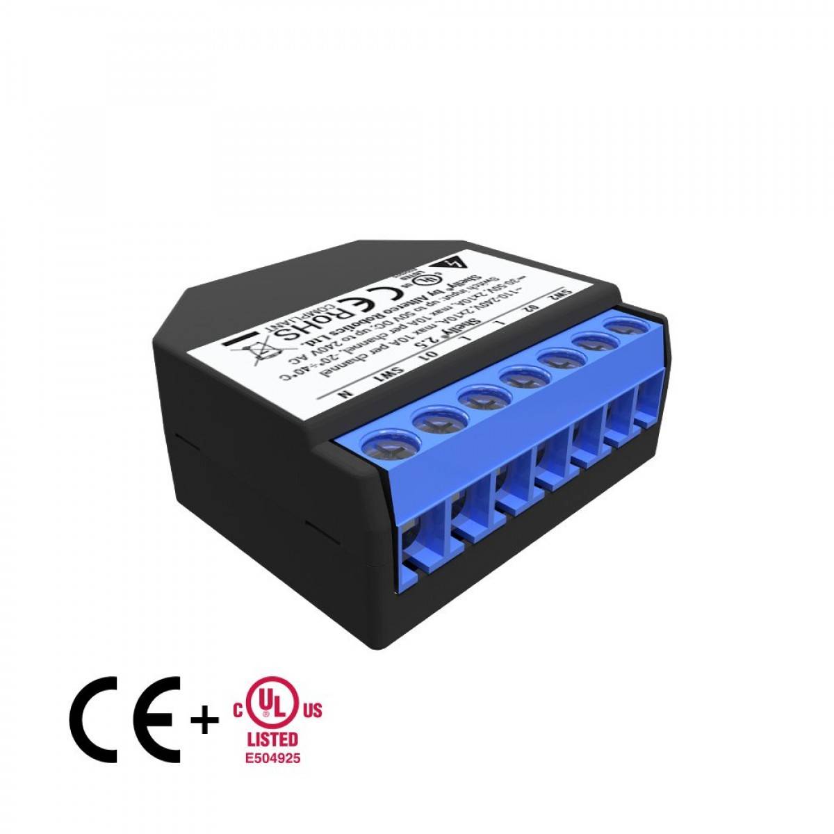 Módulo Automação Interruptor Shelly 2.5 CE + UL WiFi Relay Switch com Neutro - Recondicionado