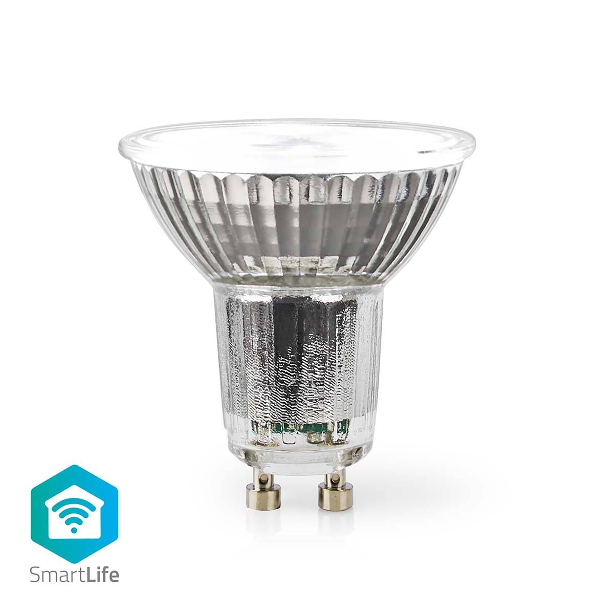 Lâmpada Inteligente Nedis SmartLife Wi-Fi | GU10 | 345lm | 4.9W | RGB / Warm to Cool White | 2700 - 6500K