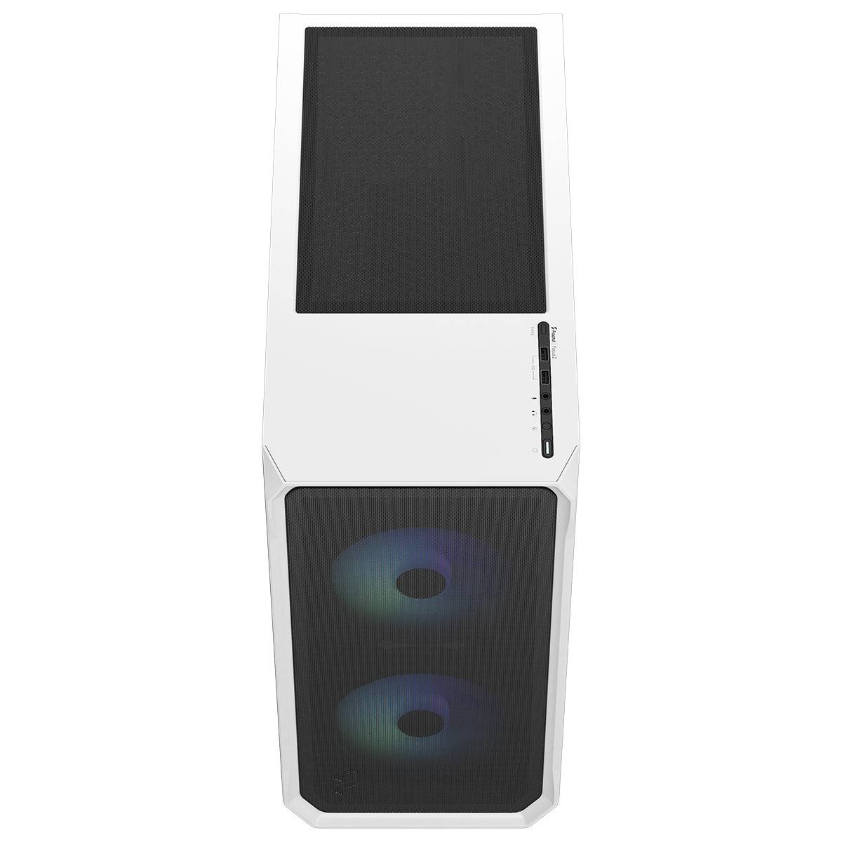 Caixa ATX Fractal Design Focus 2 RGB White TG Clear Tint | PCDIGA