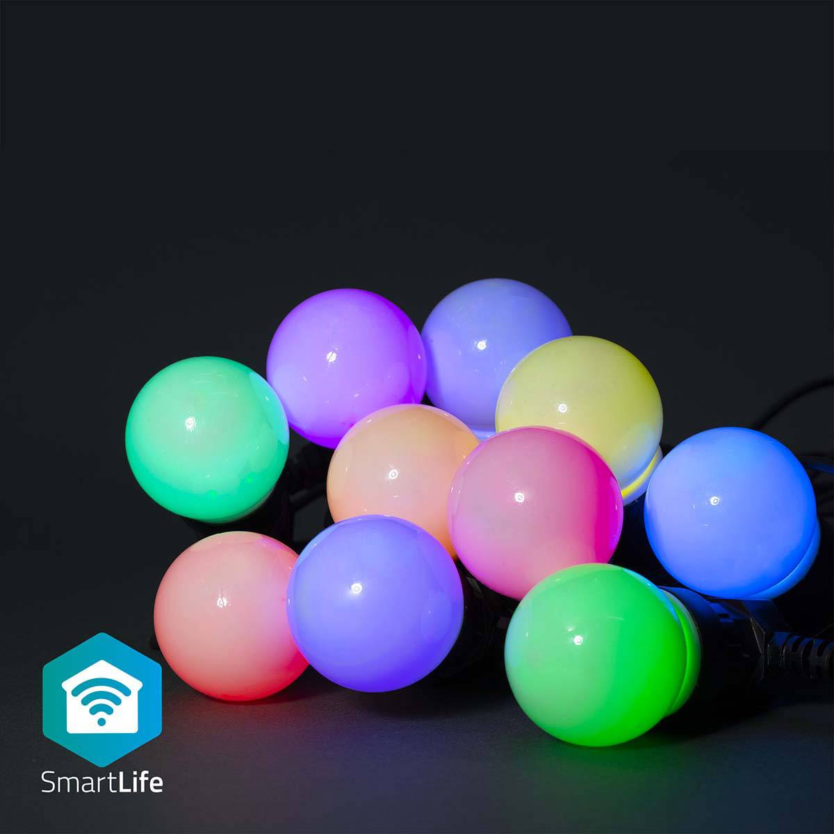 Iluminação Decorativa Nedis SmartLife Wi-Fi RGB | 10 LEDs | 9m | Android / iOS