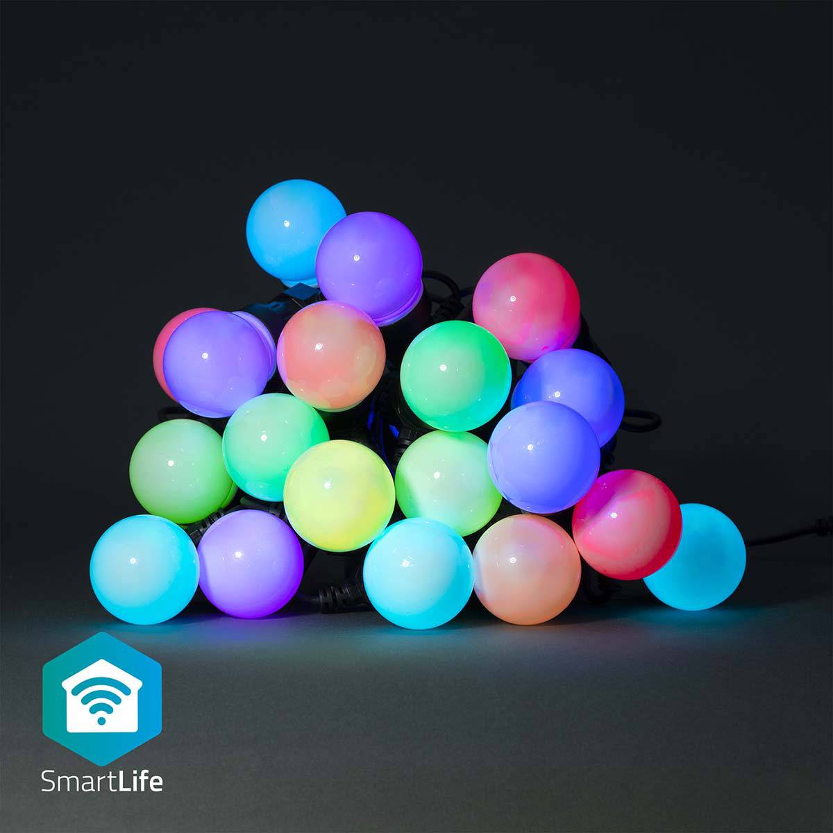 Iluminação Decorativa Nedis SmartLife Wi-Fi RGB | 20 LEDs | 10m | Android / iOS