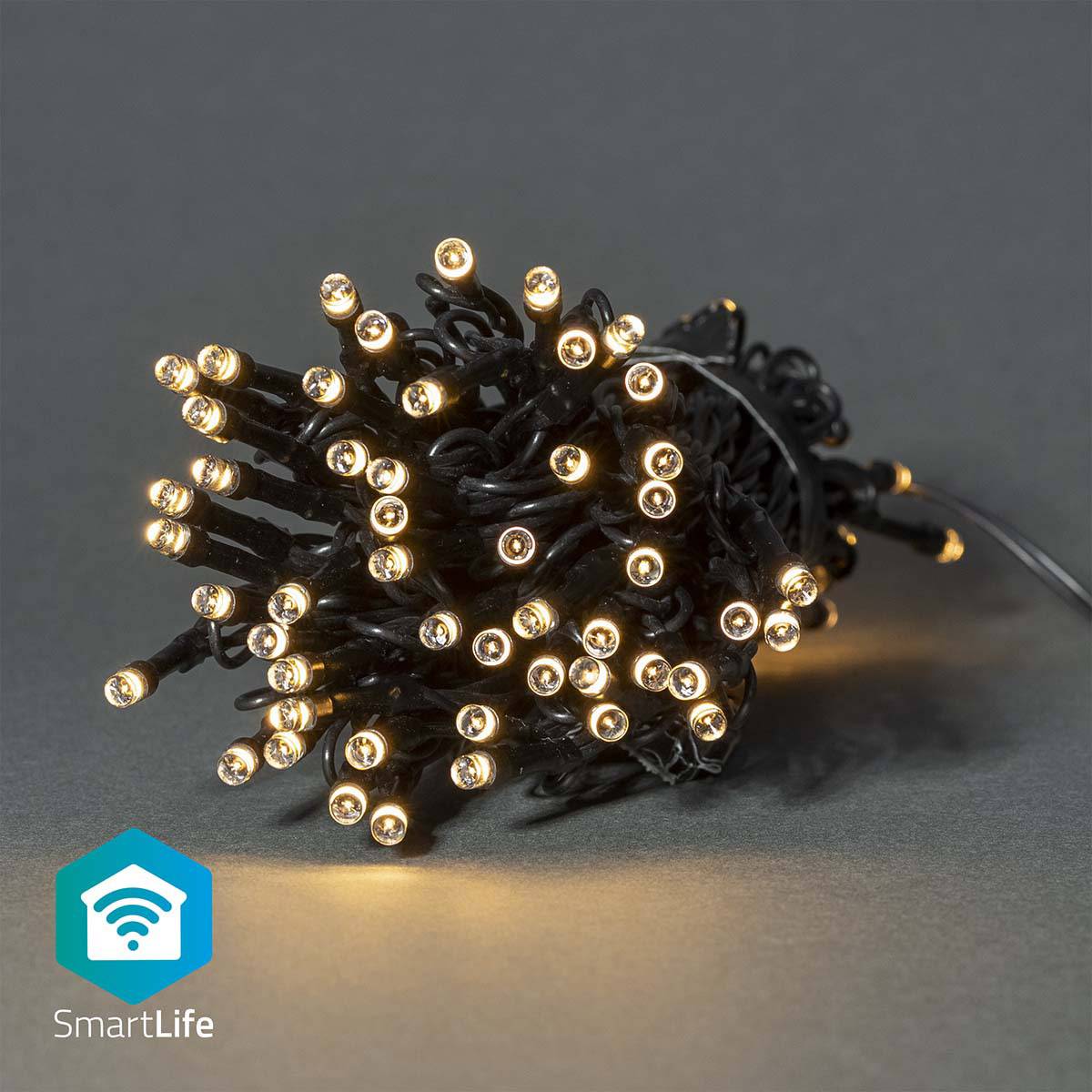 Iluminação Decorativa Nedis SmartLife Wi-Fi Warm White | 50 LEDs | 5m | Android / iOS