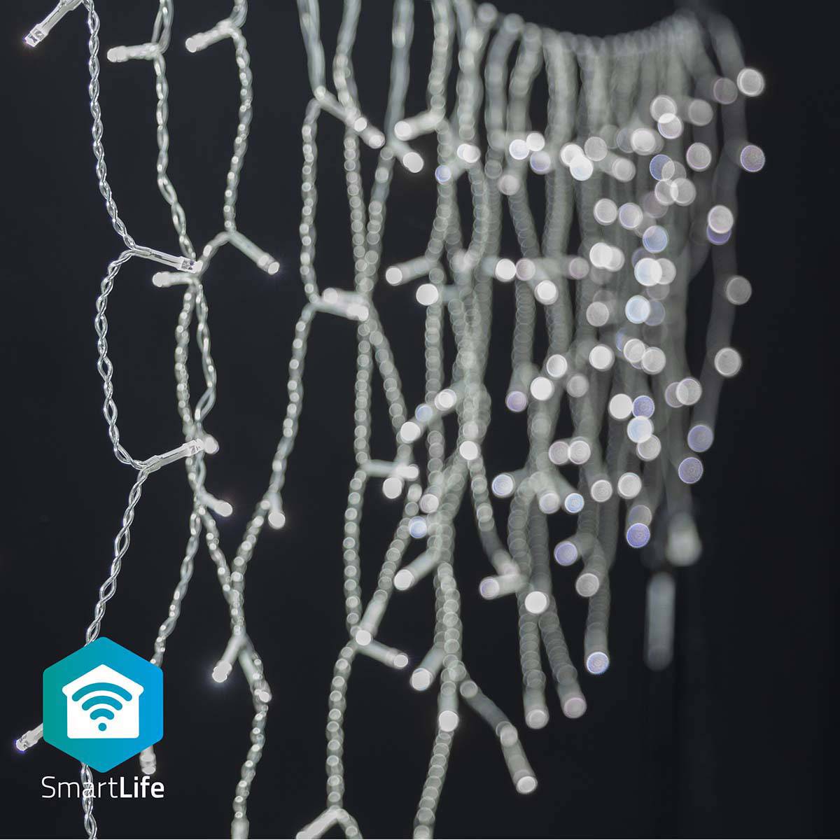 Iluminação Decorativa Nedis SmartLife Wi-Fi Cool White | 400 LEDs | 8m | Android / iOS