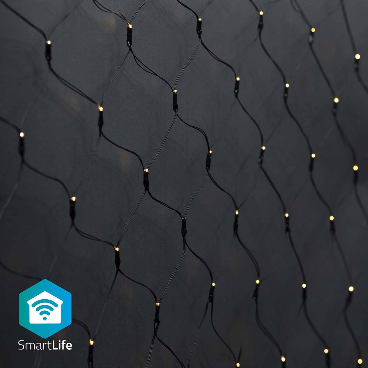 Iluminação Decorativa Nedis SmartLife Wi-Fi Warm White | 400 LEDs | 3x3m | Android / iOS