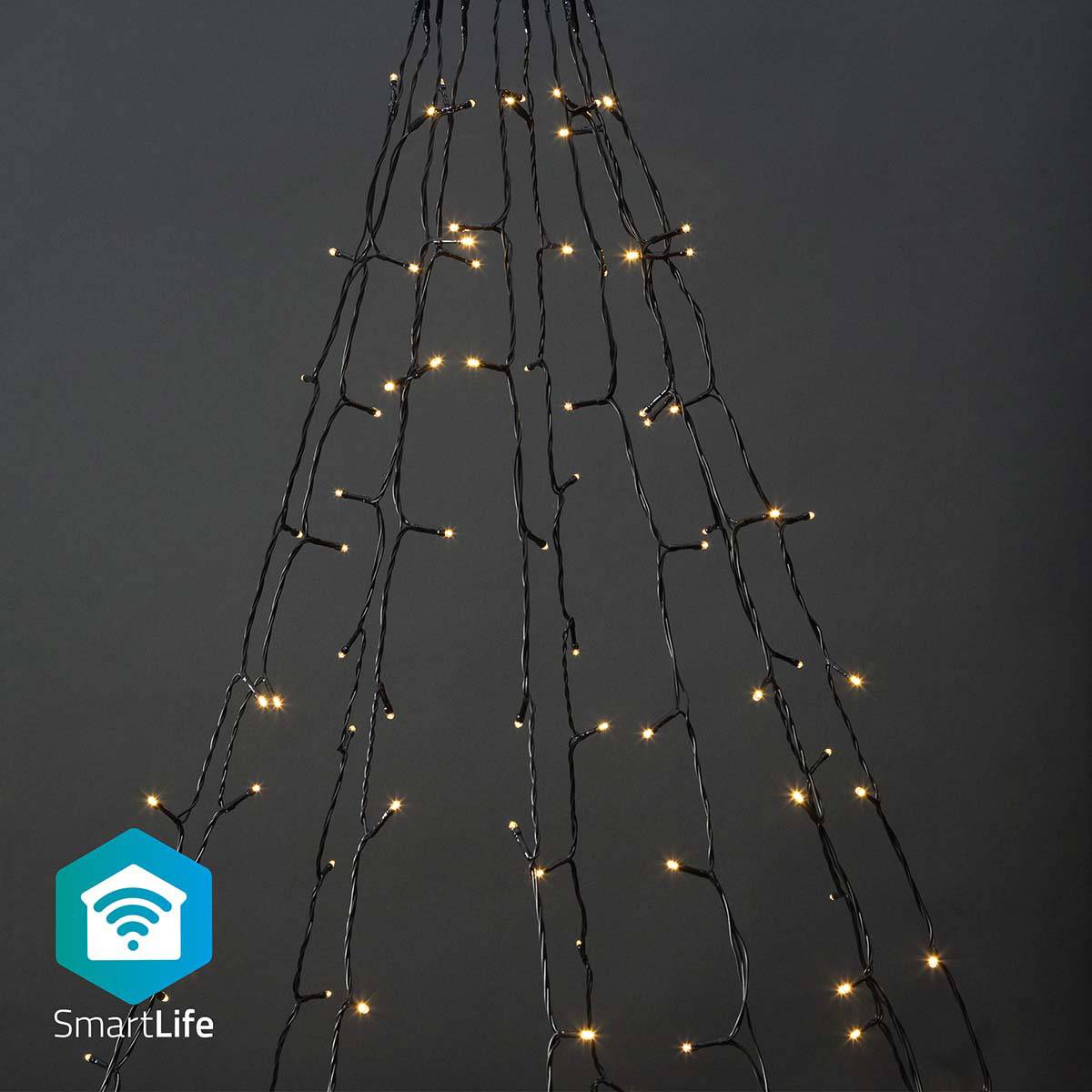 Iluminação Decorativa Nedis SmartLife Wi-Fi Warm White | 200 LEDs | 10x2m | Android / iOS