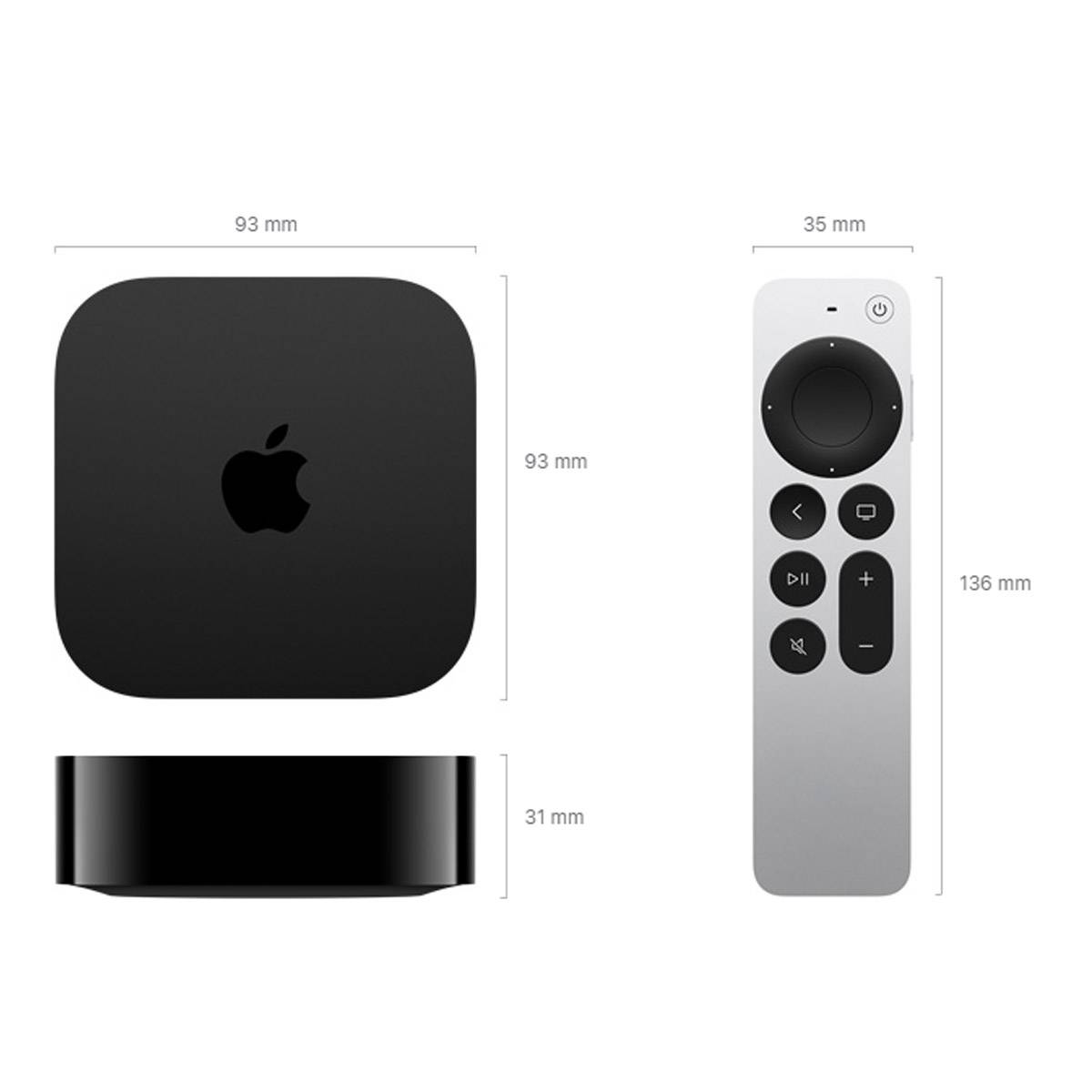 Apple TV 4K 本体 + リモコン + 箱 Box Apple TV 4K (3ª Geração) 128GB Wi-Fi + Ethernet + Apple TV