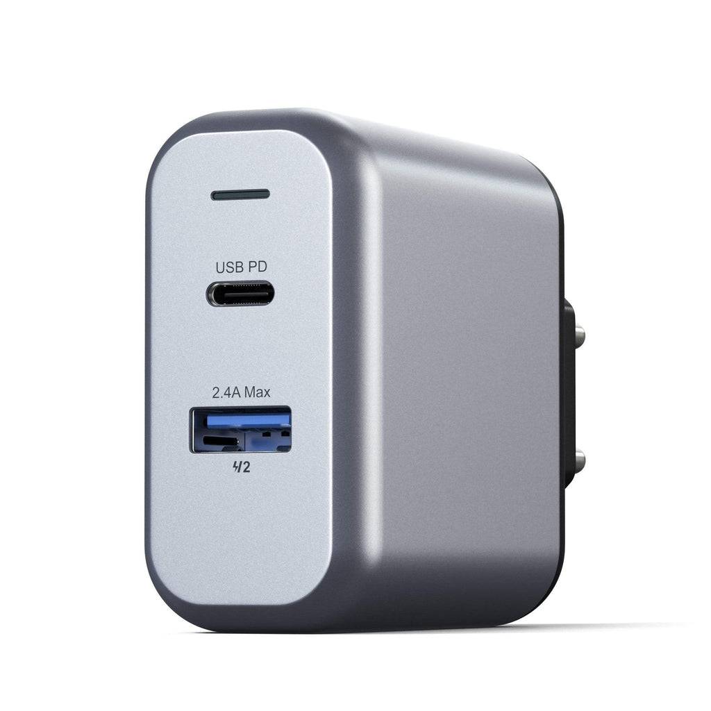 Carregador Satechi 30W Dual-Porta Wall Charger Space Gray