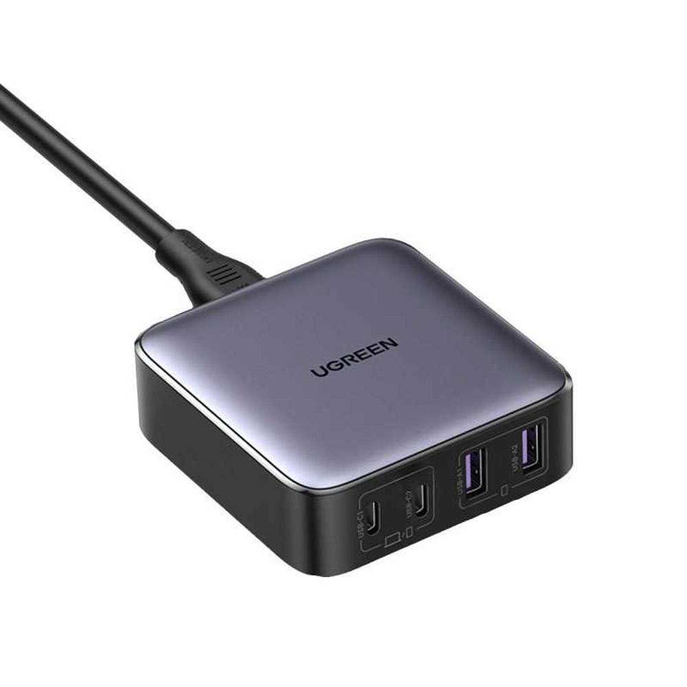 Carregador UGREEN CD327 65W Dual USB-C/USB-A Desktop Fast Charger Cinza