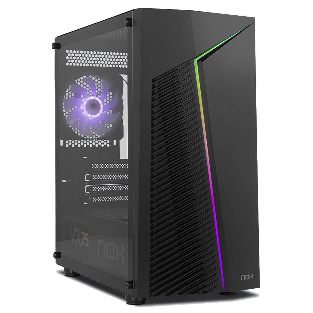 Caixa Micro-ATX Nox Infinity Zeta RGB Vidro Temperado Preta | PCDIGA