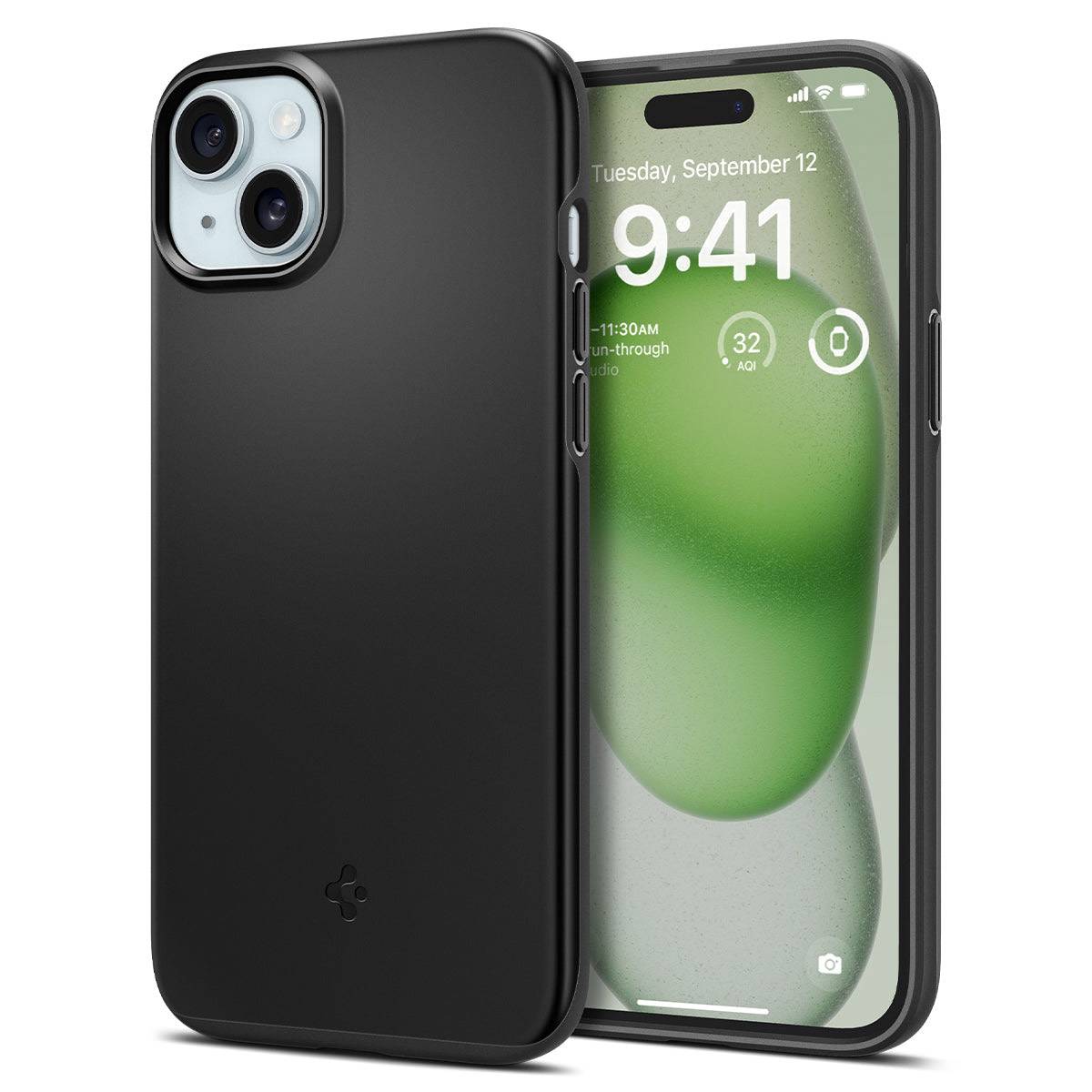 Capa Spigen iPhone 15 Plus Thin Fit Black