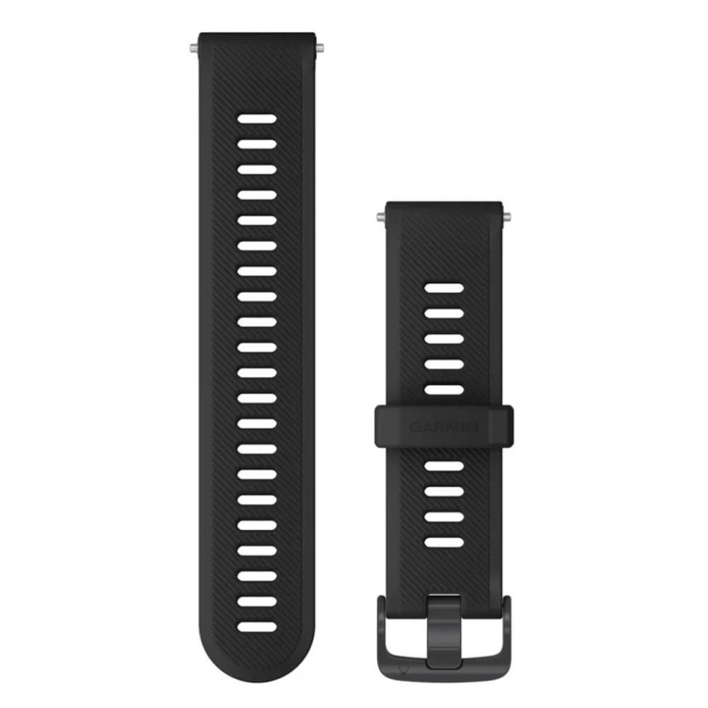 Bracelete de Relógio Garmin 126-216 mm Preta em Silicone com Material em Cinzento Ardósia