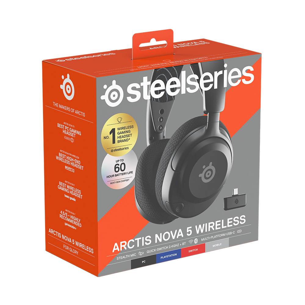 Headset Steelseries Arctis Nova 5 Wireless/Bluetooth Preto | PCDIGA