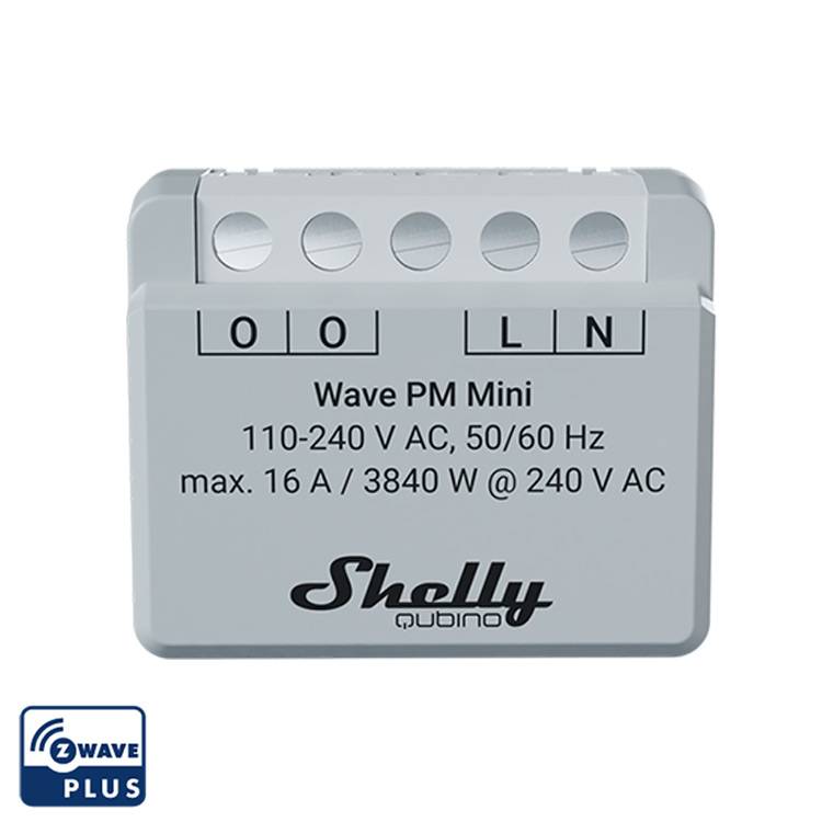 Módulo Automação Shelly Qubino Wave PM Mini - Medidor Inteligente de Energia Z-Wave de 1 Canal (16A)