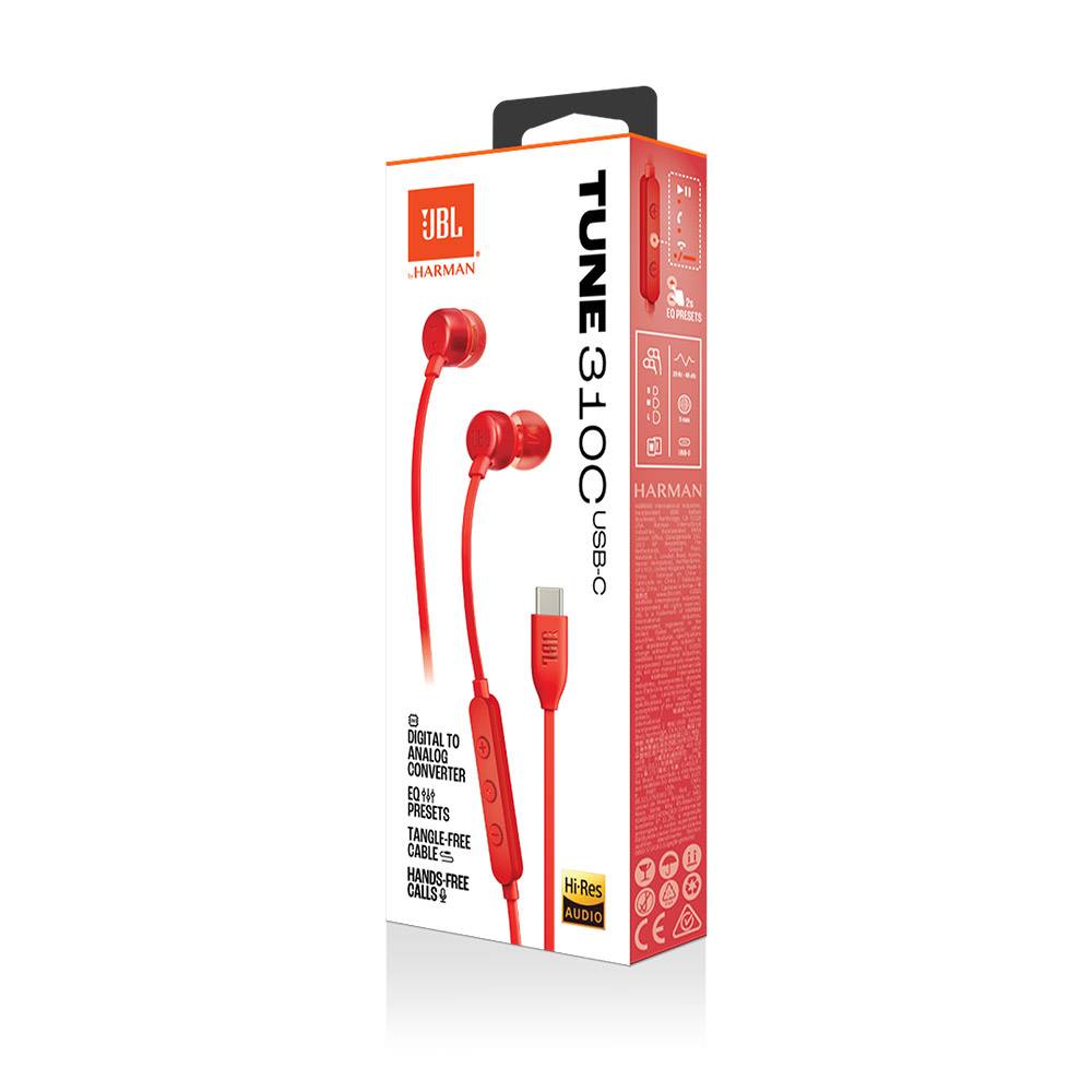 Auscultadores JBL Tune 310C USB Vermelhos | PCDIGA