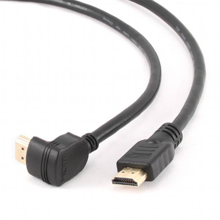 Cabo HDMI Gembird CC-HDMI490-10 Angled 90º com Ethernet 4K 60Hz 3m Preto