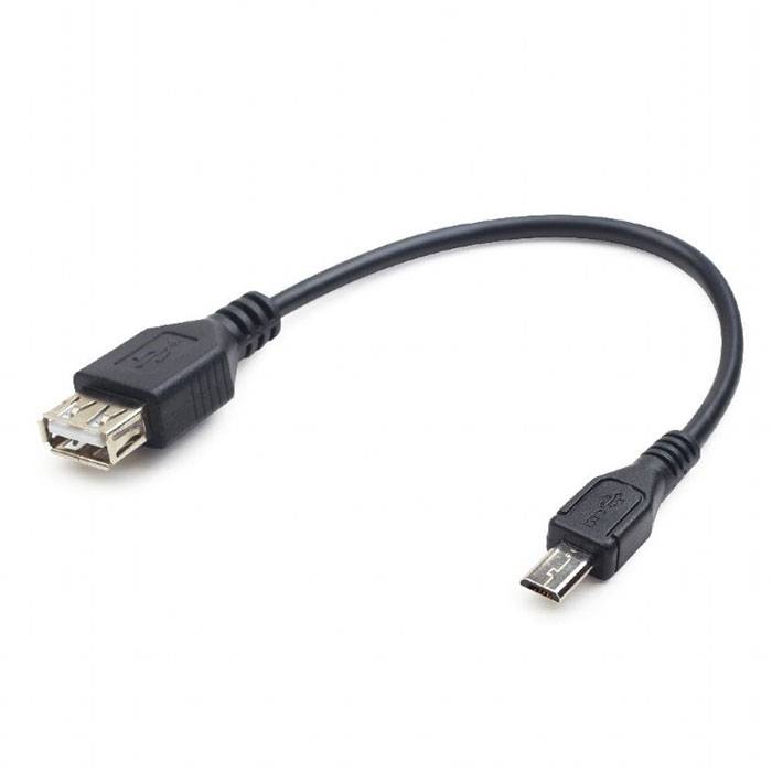 Cabo USB OTG Gembird AF/Micro BM 15cm Preto