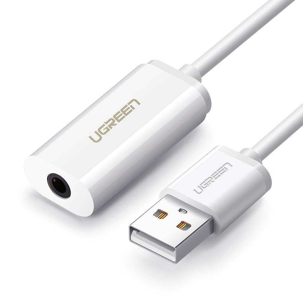 Placa de Som USB UGREEN US206 com Jack 3.5mm